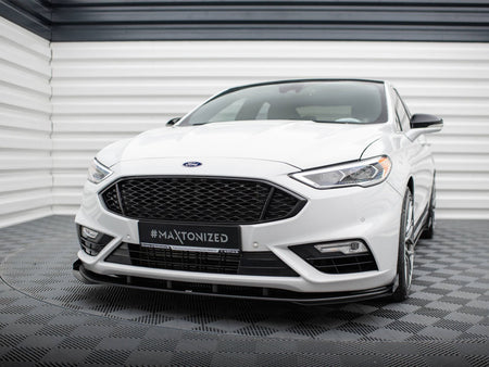 Maxton Design Street PRO Front Splitter + Flaps Ford Mondeo Sport Mk5 Facelift / Fusion Sport Mk2 Facelift - FOMO5FSPORTCNC-FD1B+FSF1G - Image 2