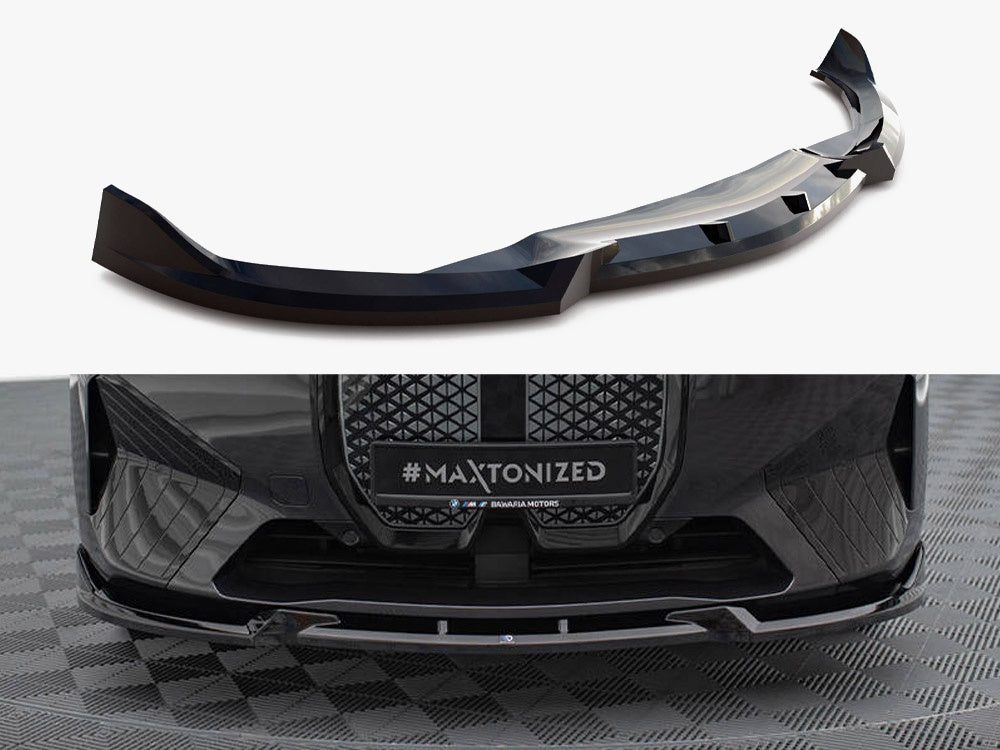 Maxton Design Front Splitter V.1 BMW iX M-Pack i20 - BM-IX-1-MPACK-FD1G - Image 1