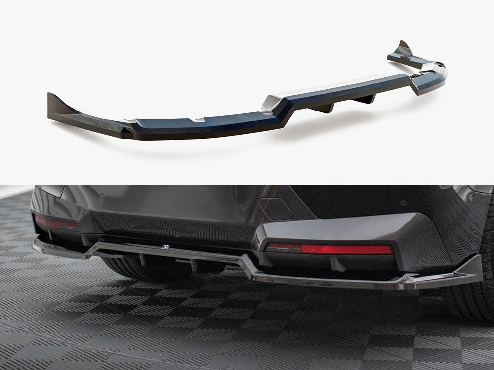 Maxton Design Central Rear Splitter (Vertical Bars) BMW iX M-Pack i20 - BM-IX-1-MPACK-RD1G+RD2G - Image 1