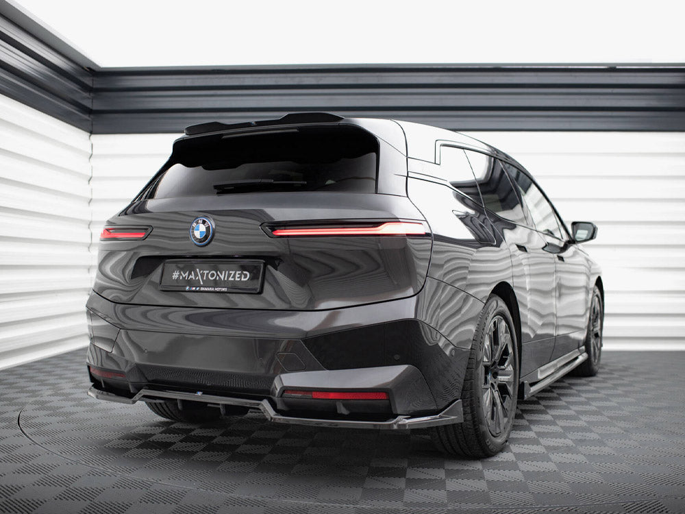 Maxton Design Central Rear Splitter (Vertical Bars) BMW iX M-Pack i20 - BM-IX-1-MPACK-RD1G+RD2G - Image 2