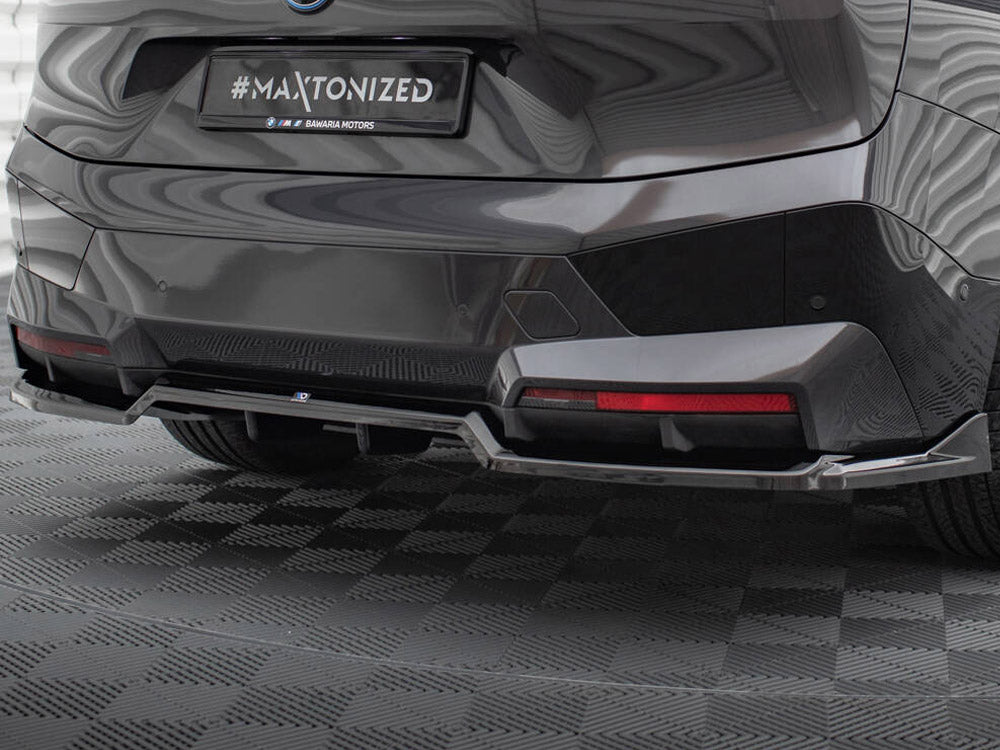 Maxton Design Central Rear Splitter (Vertical Bars) BMW iX M-Pack i20 - BM-IX-1-MPACK-RD1G+RD2G - Image 3