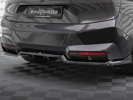 Maxton Design Central Rear Splitter (Vertical Bars) BMW iX M-Pack i20 - BM-IX-1-MPACK-RD1G+RD2G - Image 3