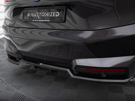 Maxton Design Central Rear Splitter (Vertical Bars) BMW iX M-Pack i20 - BM-IX-1-MPACK-RD1G+RD2G - Image 4