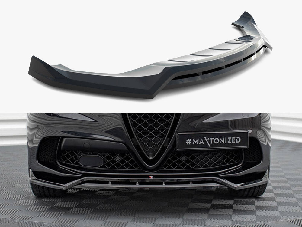 Maxton Design Front Splitter Alfa Romeo Stelvio Quadrifoglio Mk1 - AL-ST-1-QV-FD1G+FD1RG - Image 1