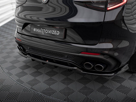 Rear Splitter (Vertical Bars) Alfa Romeo Stelvio Quadrifoglio Mk1