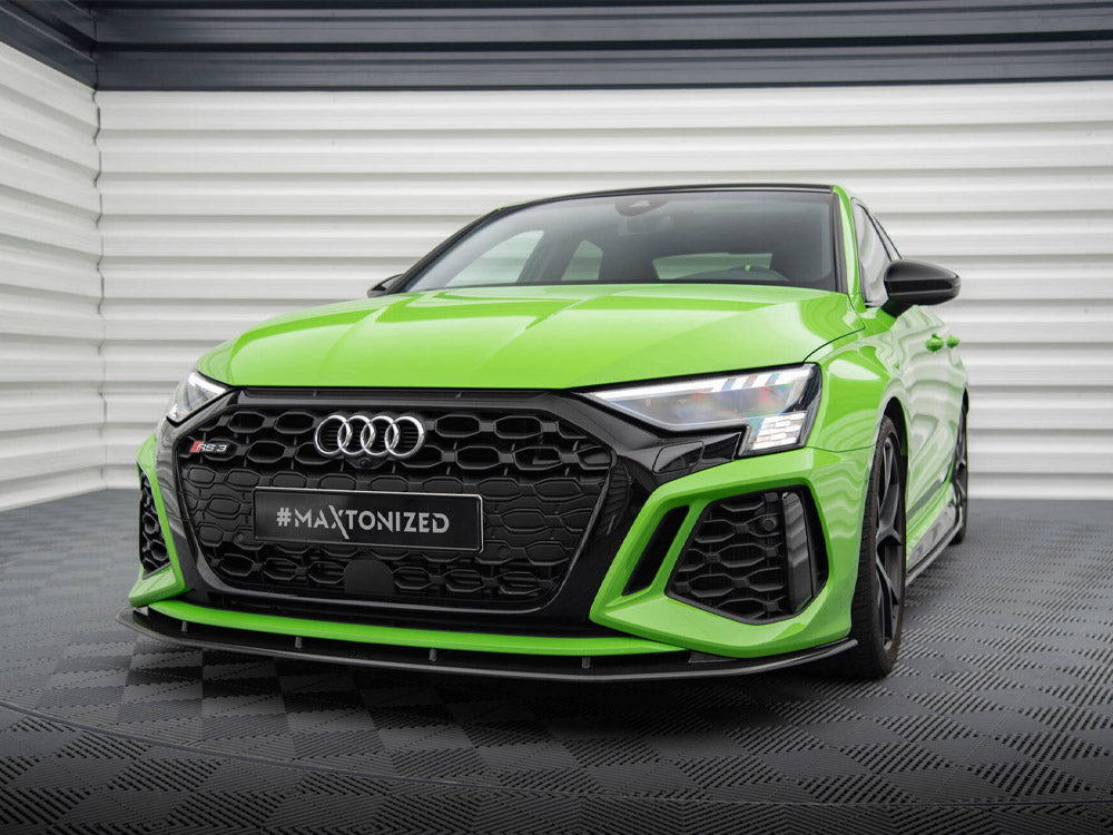 Maxton Design Carbon Fiber Front Splitter Audi RS3 Sedan / Sportback 8Y - CF-AU-RS3-8Y-FD1-245-P - Image 2