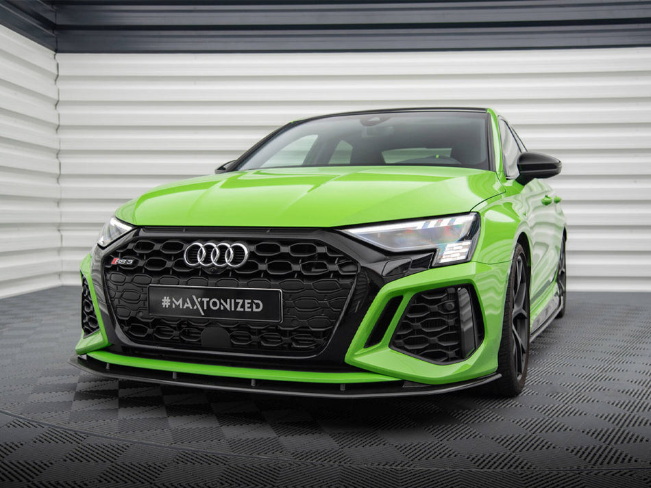 Maxton Design Carbon Fiber Front Splitter Audi RS3 Sedan / Sportback 8Y - CF-AU-RS3-8Y-FD1-245-P - Image 2