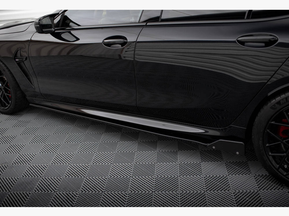 Maxton Design Side Skirts Diffusers V.1 + Flaps BMW M8 Gran Coupe F93 / 8 Gran Coupe M-Pack G16 - BM-M8-G16-GC-SD1G+SF - Image 4