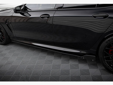 Maxton Design Side Skirts Diffusers V.1 + Flaps BMW M8 Gran Coupe F93 / 8 Gran Coupe M-Pack G16 - BM-M8-G16-GC-SD1G+SF - Image 4