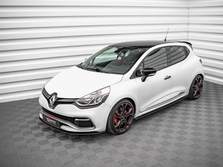 Maxton Design Street PRO Side Skirts Diffusers Renault Clio RS Mk4 - Black-Red - RECL4RSCNC-SD1BRB - Image 2