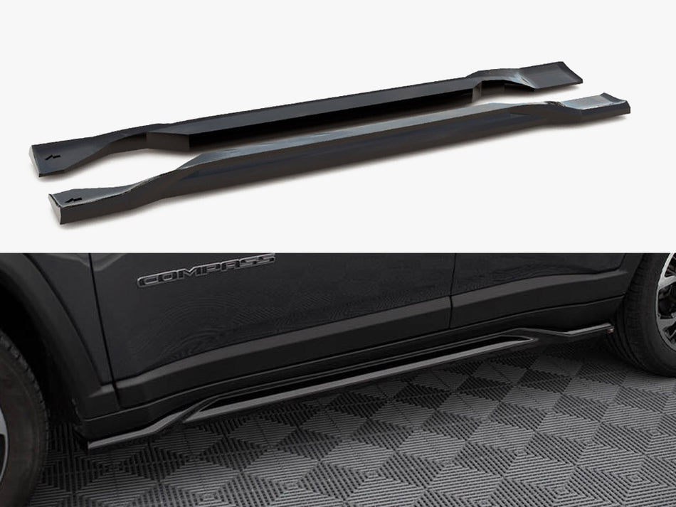 Maxton Design Side Skirts Diffusers Jeep Compass Limited Mk2 Facelift - JE-CO-2-SD1G - Image 1