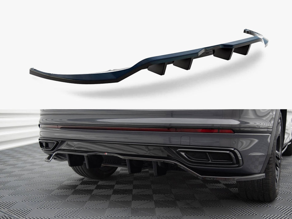 Maxton Design Rear Splitter (Vertical Bars) Volkswagen Tiguan R-Line Mk2 Facelift - VW-TI-2F-RLINE-RD1G+RD2G - Image 1