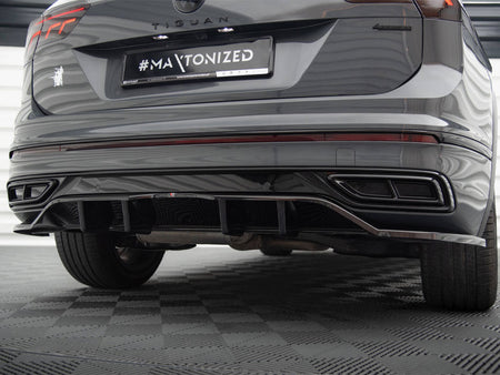 Maxton Design Rear Splitter (Vertical Bars) Volkswagen Tiguan R-Line Mk2 Facelift - VW-TI-2F-RLINE-RD1G+RD2G - Image 3