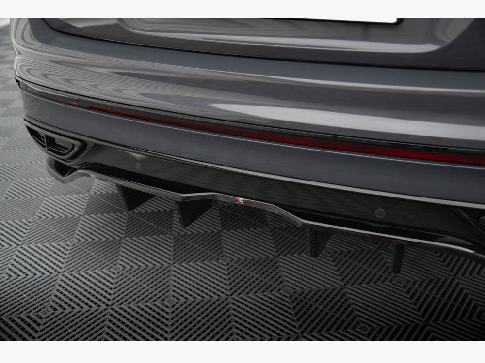Maxton Design Rear Splitter (Vertical Bars) Volkswagen Tiguan R-Line Mk2 Facelift - VW-TI-2F-RLINE-RD1G+RD2G - Image 5