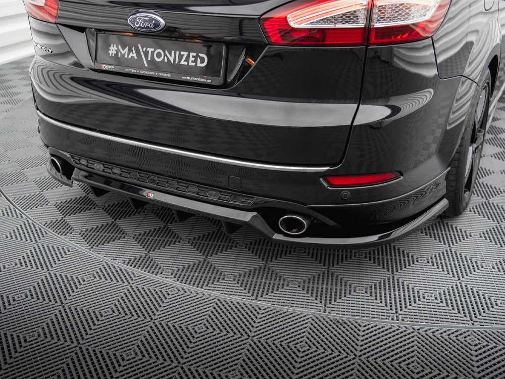 Maxton Design Rear Splitter (Vertical Bars) Ford Mondeo Estate ST-Line Mk4 Facelift - FO-MO-4-STLINE-K-RD1G+RD2G - Image 3