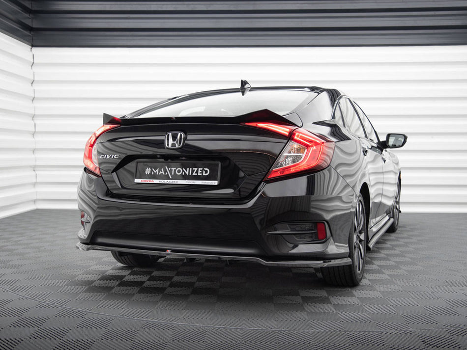 Maxton Design Central Rear Splitter (Vertical Bars) Honda Civic Mk10 - HO-CI-10-RD1G+RD2G - Image 2