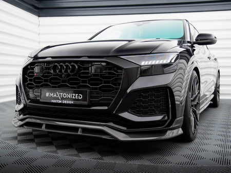 Maxton Design Carbon Fiber Front Splitter Audi RSQ8 Mk1 - CF-AU-RSQ8-1-FD1+FD1R-245-P - Image 3
