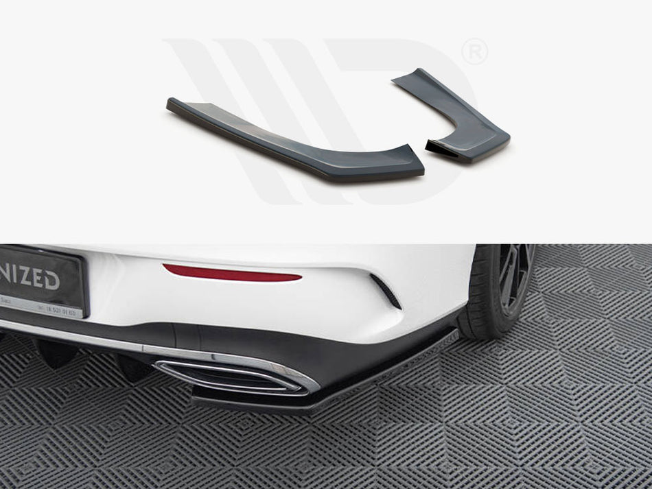 MAXTON DESIGN Rear Side Splitters Mercedes-Benz CLA AMG-Line X118 - Carbon Look