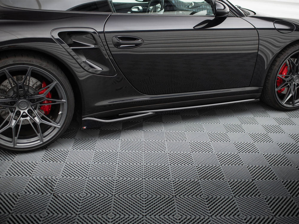 Maxton Design Side Skirts Diffusers Porsche 911 Turbo 997 - PO-911-997-TURBO-SD1G - Image 3