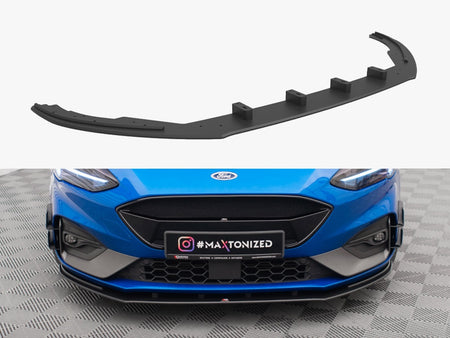 Maxton Design Street PRO Front Splitter Ford Focus ST / ST-Line Mk4 - Black-Red - FOFO4STCNC-FD1BRB - Image 1