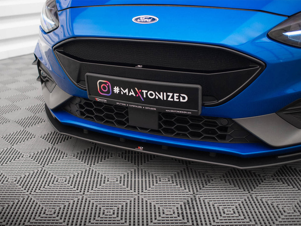 Maxton Design Street PRO Front Splitter Ford Focus ST / ST-Line Mk4 - Black-Red - FOFO4STCNC-FD1BRB - Image 4