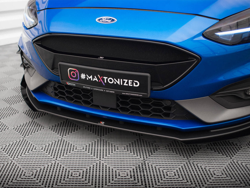 Maxton Design Street PRO Front Splitter + Flaps Ford Focus ST / ST-Line Mk4 - FOFO4STCNC-FD1B+FSF1G - Image 4