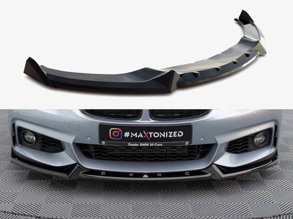 Maxton Design Front Splitter V.4 BMW 4 Coupe / Gran Coupe / Cabrio M-Pack F32 / F36 / F33 - BM-4-F32-MPACK-FD4G - Image 1