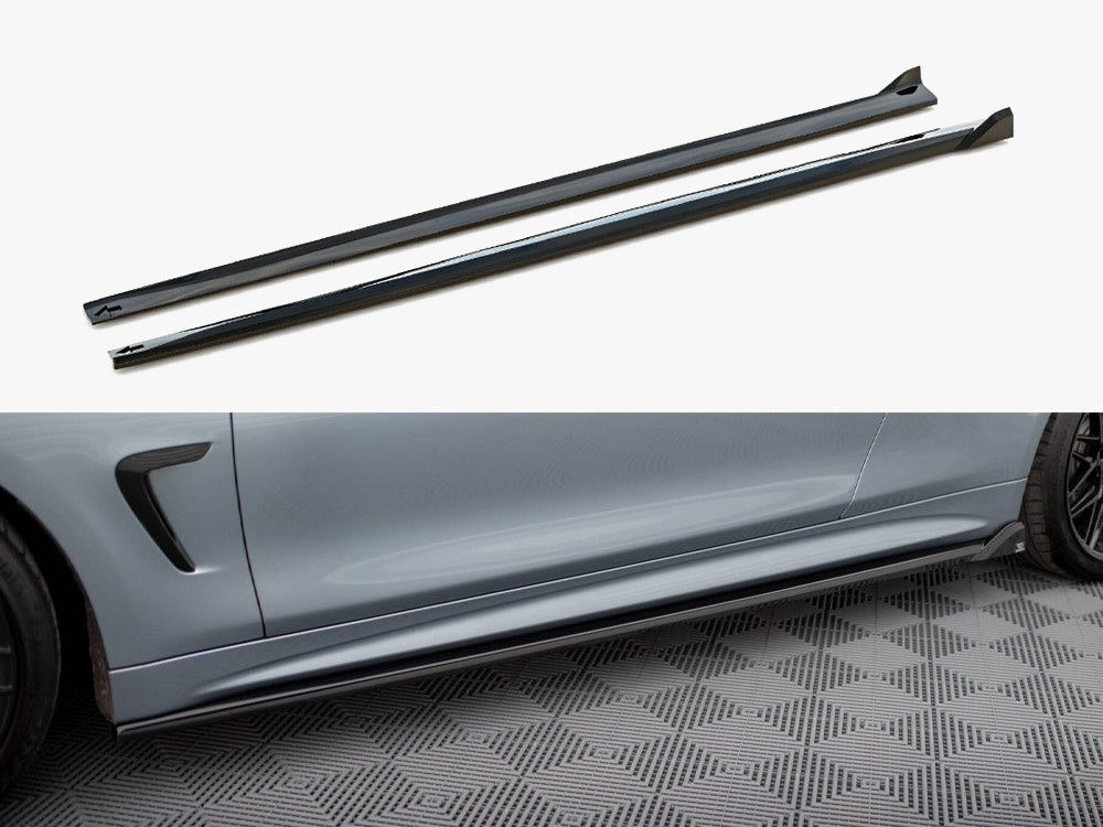 Side Skirts Diffusers V.2 BMW 4 Coupe / Gran Coupe / Cabrio M-Pack F32 / F36 / F33