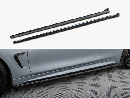 Side Skirts Diffusers V.2 BMW 4 Coupe / Gran Coupe / Cabrio M-Pack F32 / F36 / F33