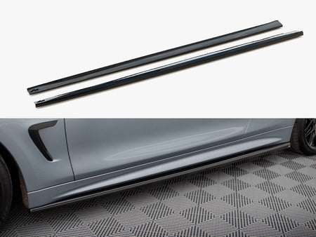 Maxton Design Side Skirts Diffusers V.3 BMW 4 Coupe / Gran Coupe / Cabrio M-Sport F32 / F36 / F33 - BM-4-F32-MPACK-SD3G - Image 1