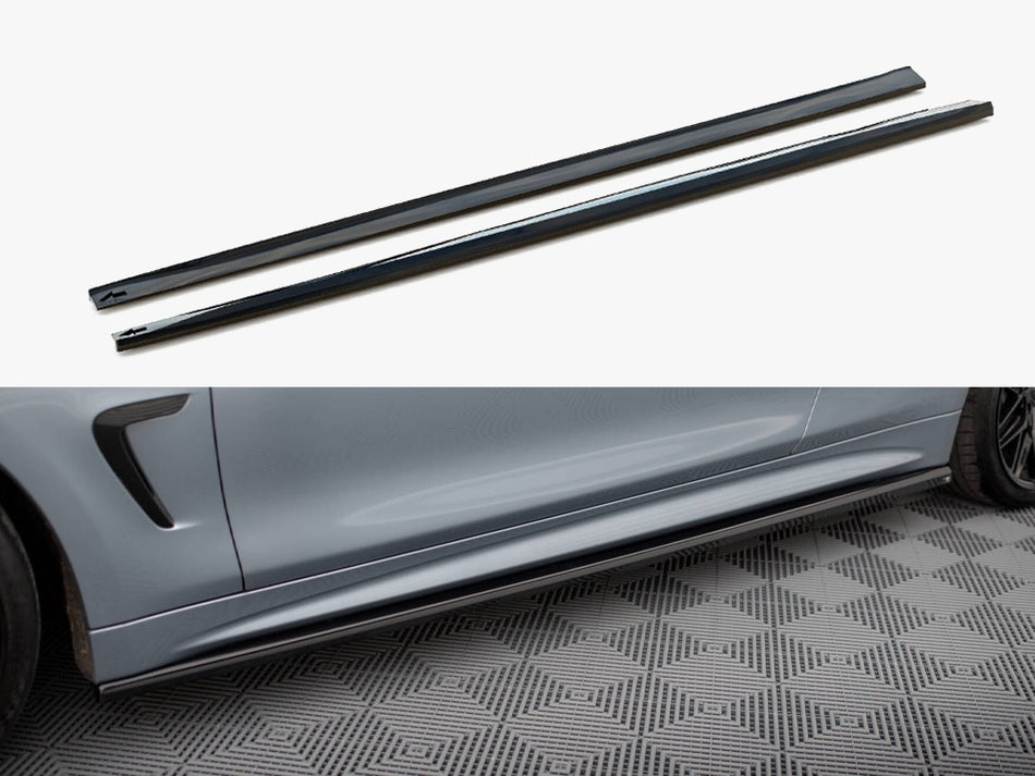 Maxton Design Side Skirts Diffusers V.3 BMW 4 Coupe / Gran Coupe / Cabrio M-Sport F32 / F36 / F33 - BM-4-F32-MPACK-SD3G - Image 1