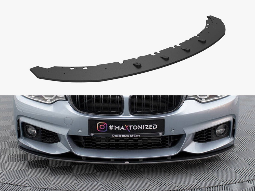 Maxton Design Street PRO Front Splitter BMW 4 Coupe / Gran Coupe / Cabrio M-Pack F32 / F36 / F33 - BM4F32MPACKCNC-FD4B - Image 1