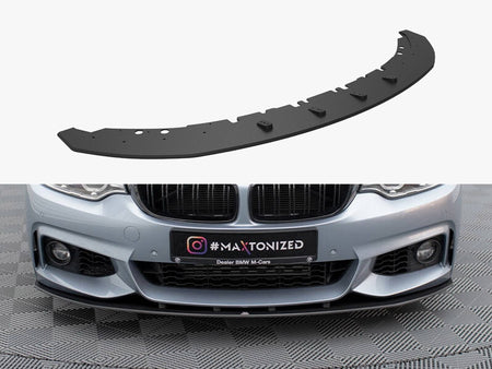 Maxton Design Street PRO Front Splitter BMW 4 Coupe / Gran Coupe / Cabrio M-Pack F32 / F36 / F33 - BM4F32MPACKCNC-FD4B - Image 1