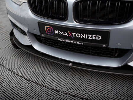 Maxton Design Street PRO Front Splitter + Flaps BMW 4 Coupe / Gran Coupe / Cabrio M-Pack F32 / F36 / F33 - BM4F32MPACKCNC-FD4B+FSF1G - Image 4