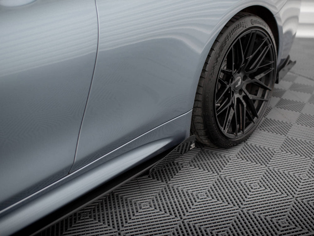Maxton Design Street PRO Side Skirts Diffusers + Flaps BMW 4 Coupe / Gran Coupe / Cabrio M-Pack F32 / F36 / F33 - BM4F32MPACKCNC-SD2B+SF1G - Image 4