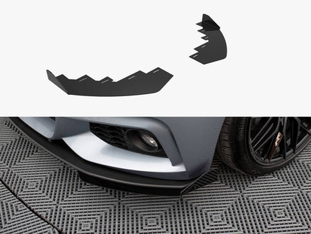 Maxton Design Front Flaps BMW 4 Coupe / Gran Coupe / Cabrio M-Pack F32 / F36 / F33 - BM4F32MPACKCNC-FSF1G - Image 1