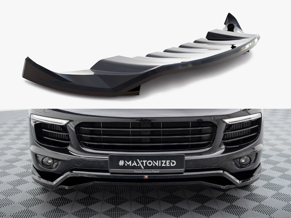 Maxton Design Front Splitter Porsche Cayenne Mk2 Facelift - PO-CAY-2F-FD1G+FD1RG - Image 1