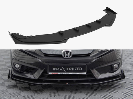 Maxton Design Street PRO Front Splitter + Flaps Honda Civic Mk10 - HOCI10CNC-FD1B+FSF1G - Image 1