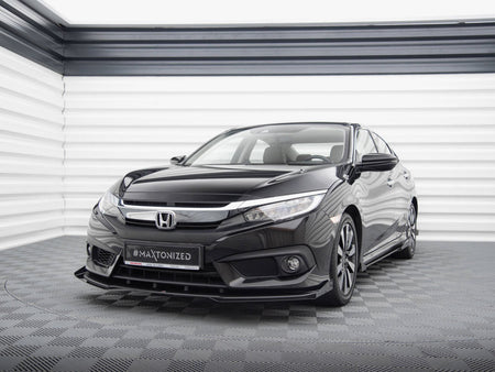 Maxton Design Street PRO Front Splitter + Flaps Honda Civic Mk10 - HOCI10CNC-FD1B+FSF1G - Image 2