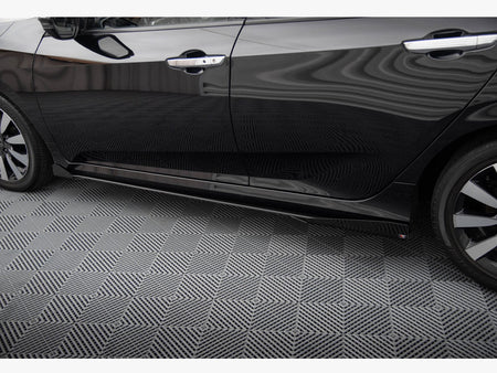 Maxton Design Street PRO Side Skirts Diffusers + Flaps Honda Civic Mk10 - HOCI10CNC-SD1B+SF1G - Image 4