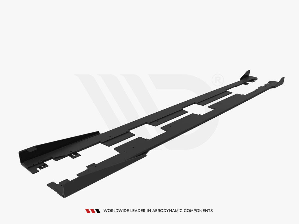 Maxton Design Street PRO Side Skirts Diffusers + Flaps Honda Civic Mk10 - HOCI10CNC-SD1B+SF1G - Image 6