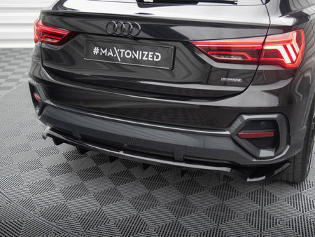 Maxton Design Central Rear Splitter (Vertical Bars) Audi Q3 Sportback F3 - AU-Q3-2-SB-RD1G+RD2G - Image 3