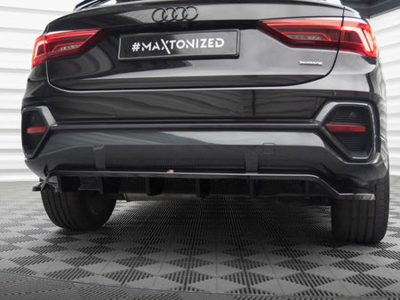 Maxton Design Central Rear Splitter (Vertical Bars) Audi Q3 Sportback F3 - AU-Q3-2-SB-RD1G+RD2G - Image 4