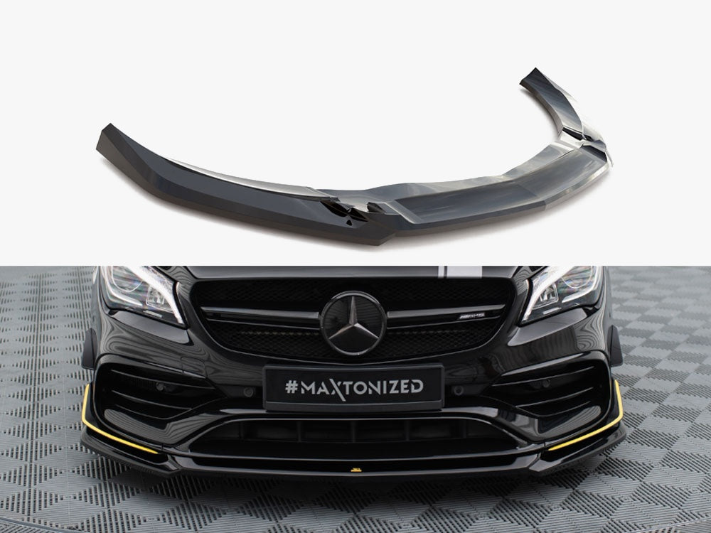 Maxton Design Front Splitter V.4 Mercedes-AMG CLA 45 Aero C117 Facelift - ME-CLA-117-45-AMG-AERO-FD2G - Image 1