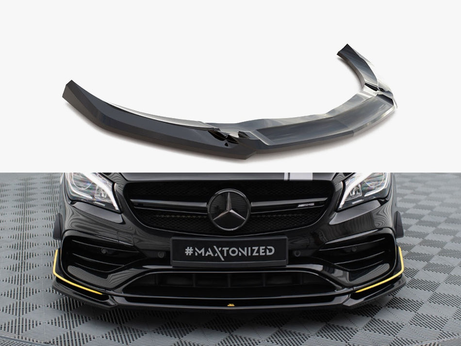 Maxton Design Front Splitter V.4 Mercedes-AMG CLA 45 Aero C117 Facelift - ME-CLA-117-45-AMG-AERO-FD2G - Image 1