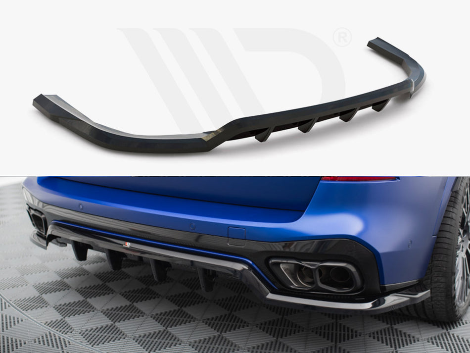 MAXTON DESIGN Central Rear Splitter (Vertical Bars) V.1 BMW X5 M-Pack G05 Facelift