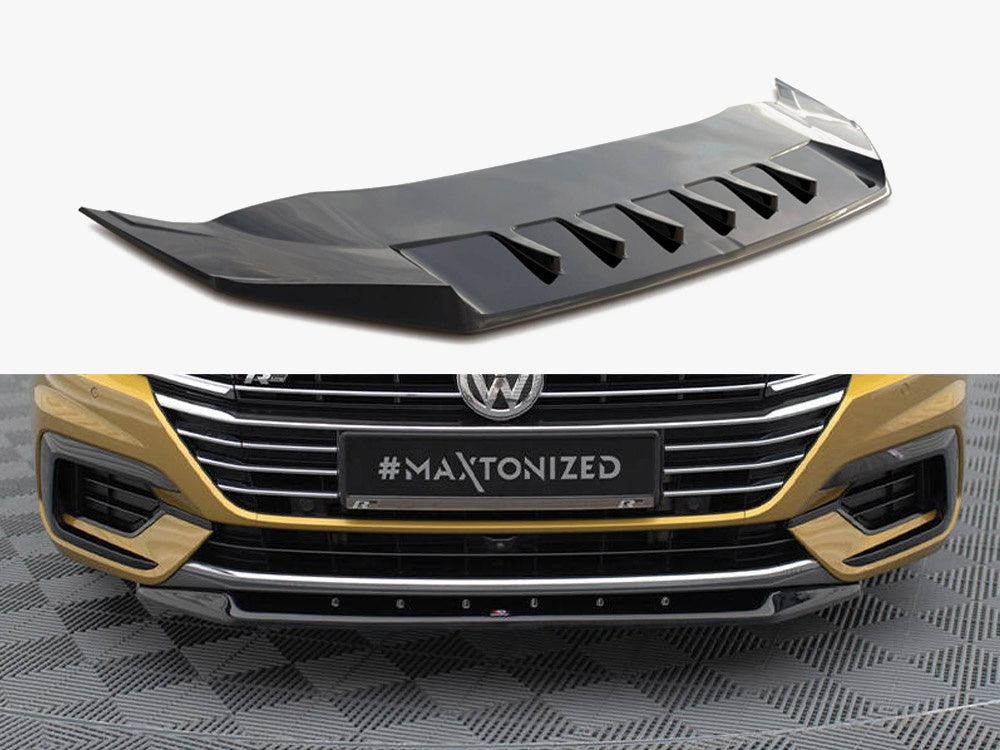 Maxton Design Front Splitter V.2 VW Arteon R-Line - Carbon Look - VW-AR-1-RLINE-FD2C - Image 1