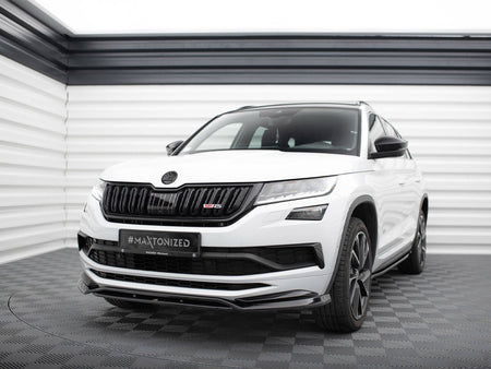 Maxton Design Front Splitter Skoda Kodiaq Mk1 Sportline / RS - Textured - SK-KO-1-SL-FD1T+FD1RT - Image 2