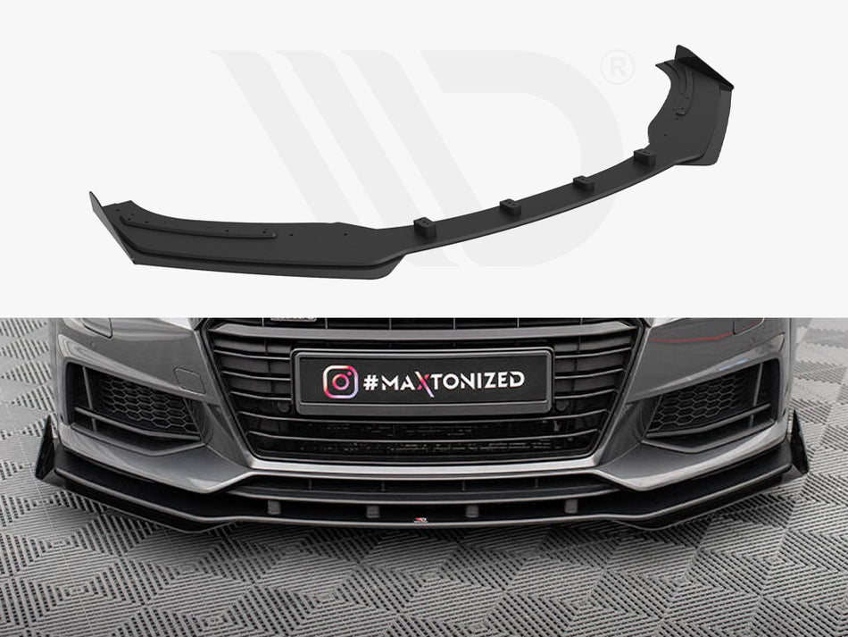 MAXTON DESIGN Street PRO Front Splitter + Flaps Audi TT S / S-Line 8S