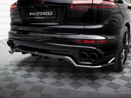 Maxton Design Rear Splitter (Vertical Bars) Porsche Cayenne Mk2 Facelift - PO-CAY-2F-RD1G+RD2G - Image 3